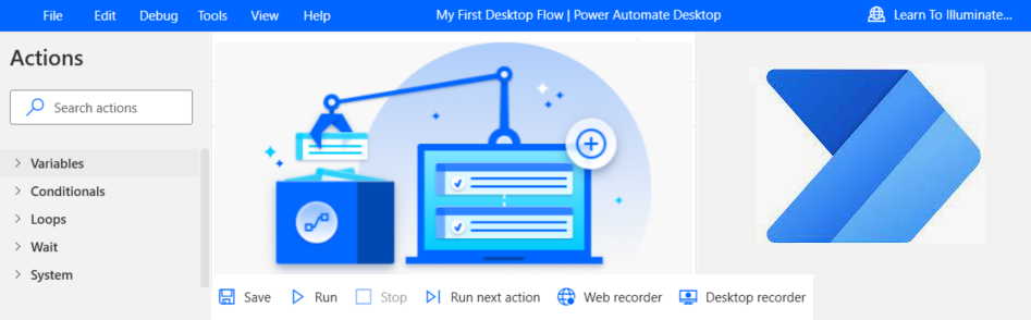 power automate desktop flow