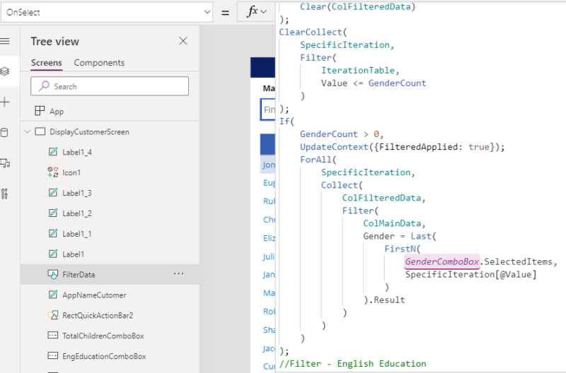 Multiple Optional Filter for PowerApps Data Table